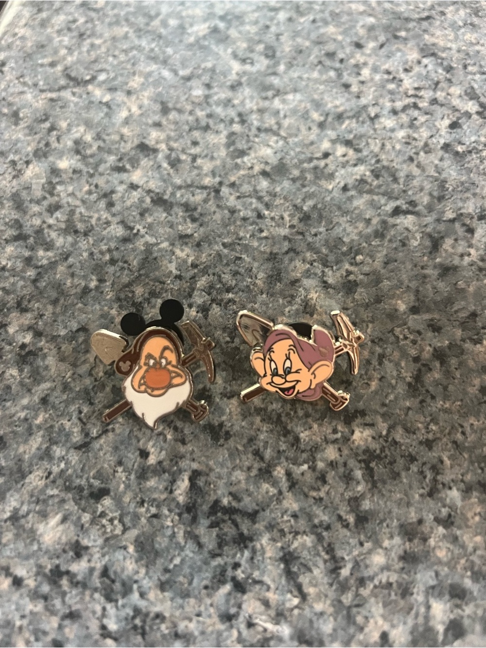 Dopey and Grumpy Enamel Pins